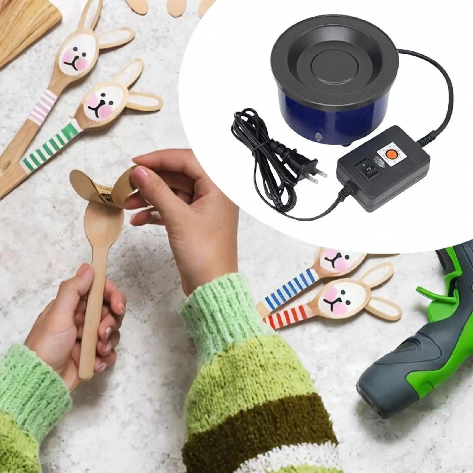 hot-melt-glue-pot-fits-sticks-and-pellets-electric-for-crafts-hair-extension