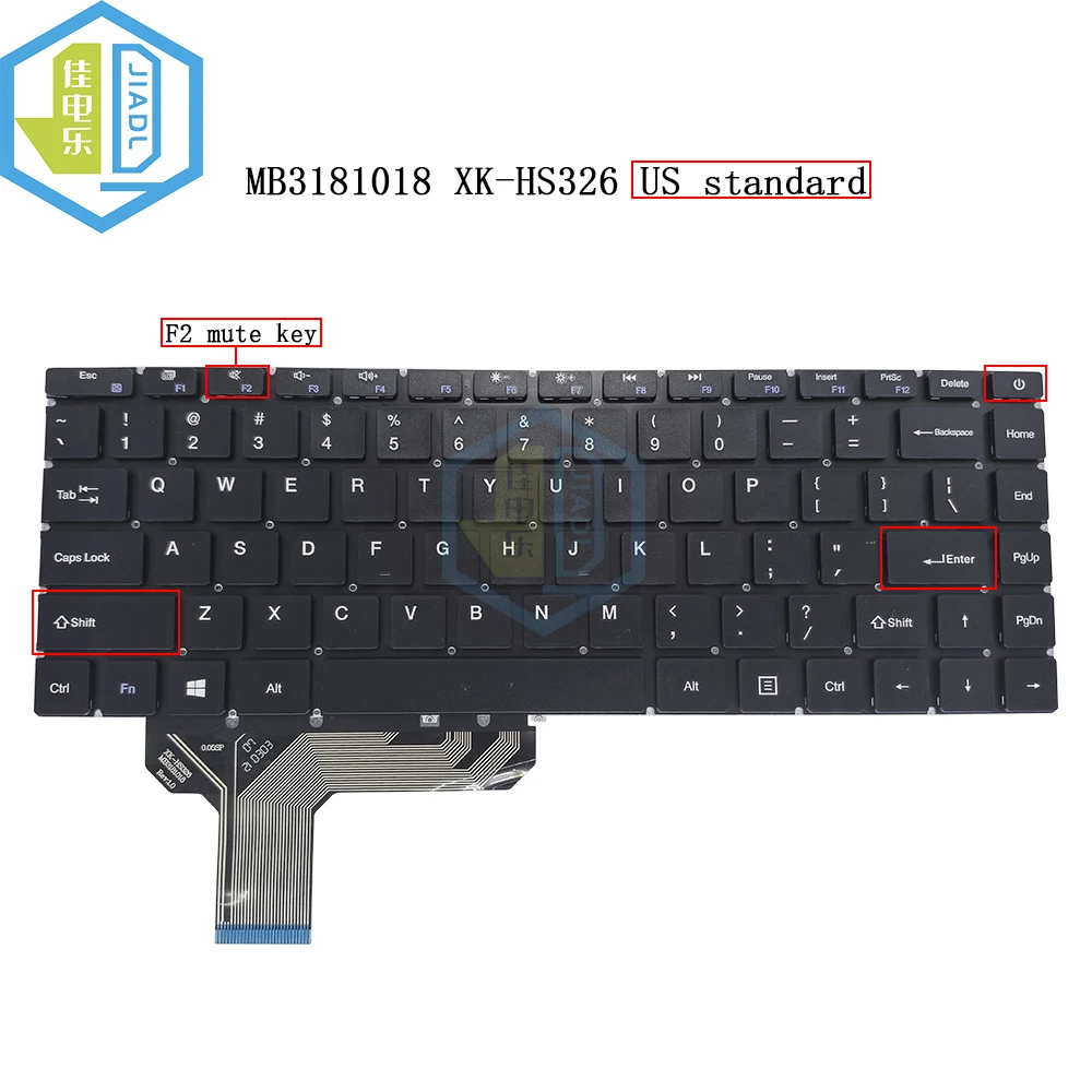 

AR Arabic US English Laptop Backlit Keyboard D0K-V6501D NB-17-6501D-10-B0 MB3181018 XK-HS326 Notebook With NO Backlight Teclado