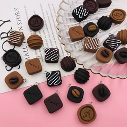 10pcs Kawaii Hot Selling Cute New Chocolate Charm Pendant for Earring Keychain Jewelry accessory DIY Making