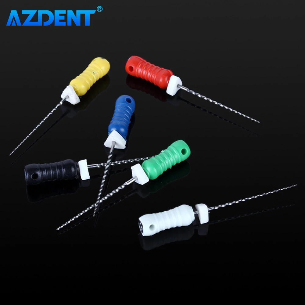 Dental Root Canal Niti REAMER 21mm AZDENT Pilniki do użytku ręcznego Endodontyczne # 15-40 Instrumentów do laboratorium dentystycznego