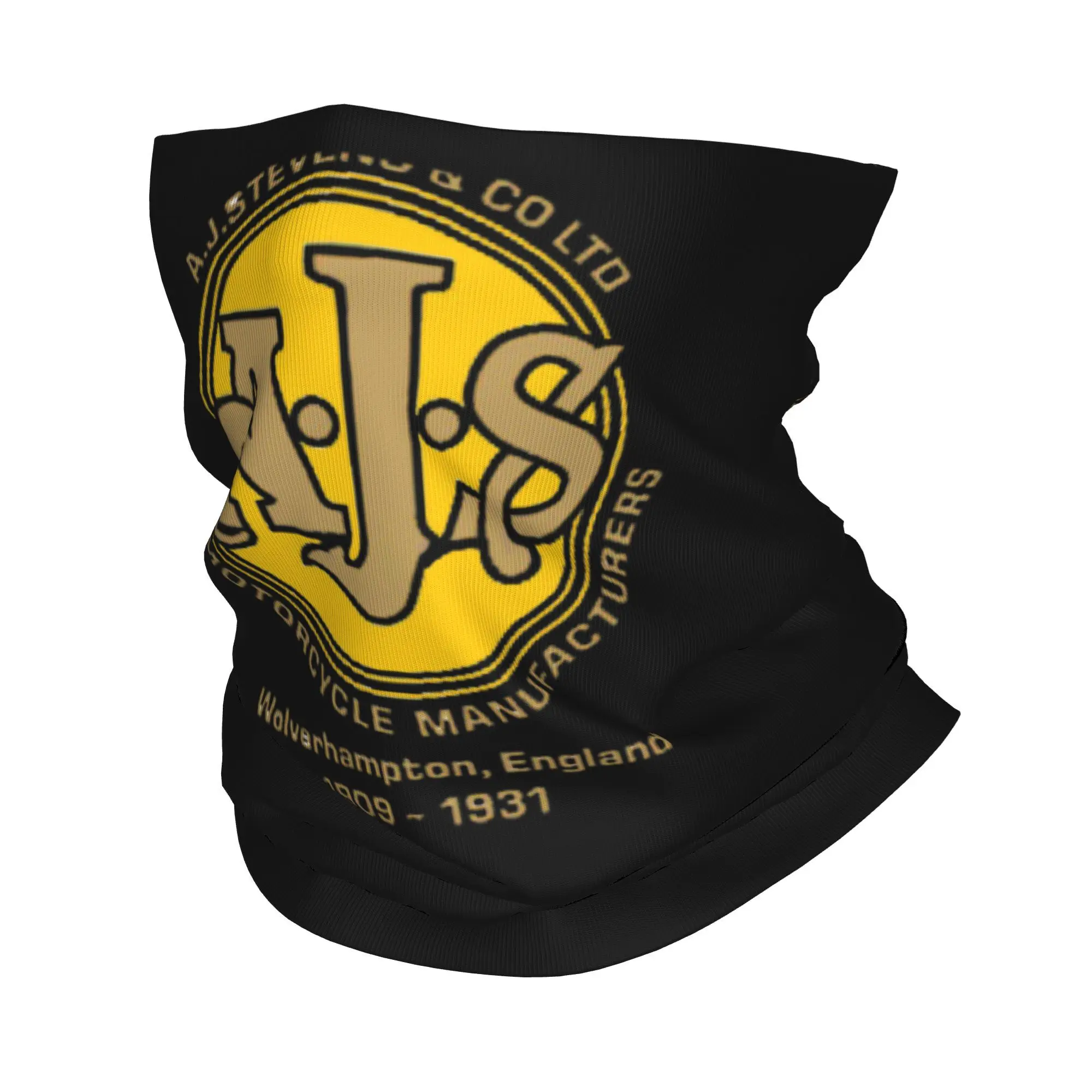 Vintage AJS Motorcycle design  Bandana Neck Gaiter Printed Wrap Scarf Multifunction Face Mask Cycling For Men Women Adult