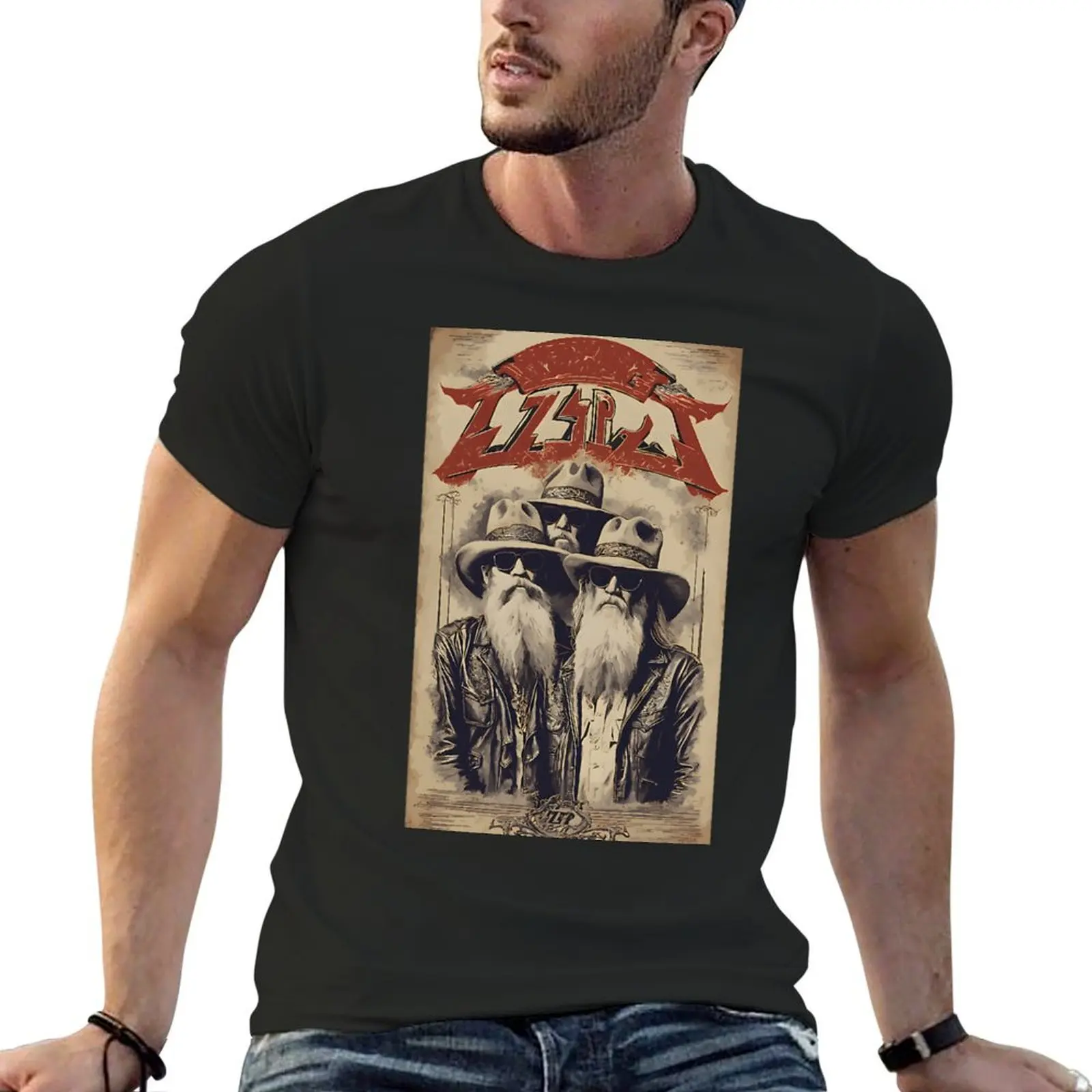 Vintage Band ZZTOP Rock Music 2024 - Logo Albums Retro Tour T-Shirt man clothes anime figures mens white t shirts