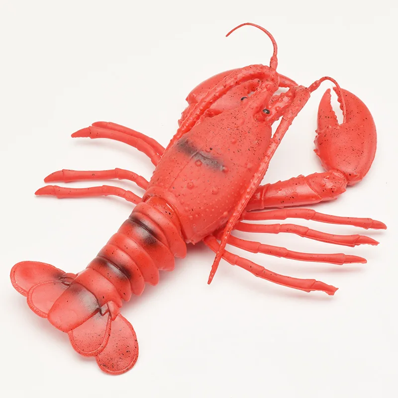 Simulação lagosta caranguejo rangido som figuras animais realistas brinquedos educativos para meninos meninas engraçado brincadeira presentes cena adereços