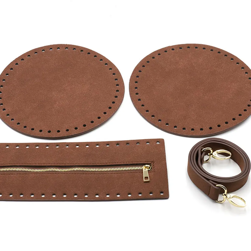 

1Set DIY Bag Kit Durable PU Bottom Zipper Cover Shoulder Strap Accessories for Backpack Making Materials