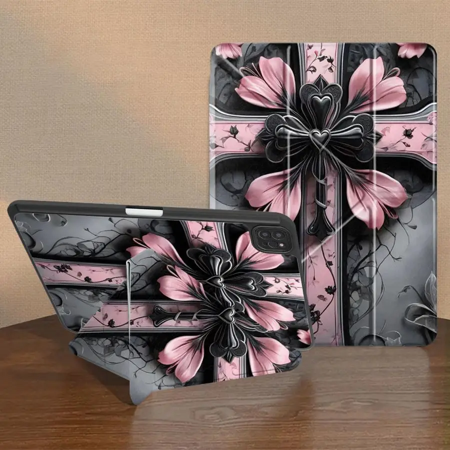 

Holder Cover Tablet Case For iPad Air 4 5 M3 M2 1 2 M4 11inch Mini 6 7 Pro 2025 Pro 11th 10th 9th 8th 7th 12.9inch Cross And