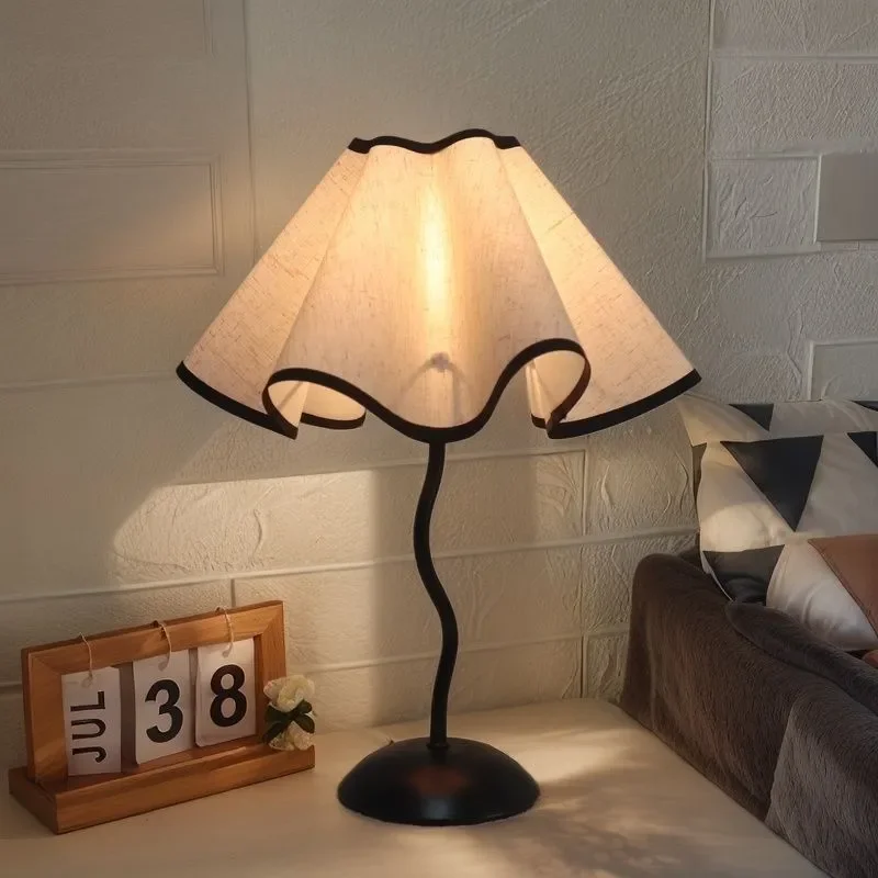 for Girl Heart Petal Umbrella Light Ins Advanced Sense Simple Medieval Night Light Bedroom Bedside Study Atmosphere Light