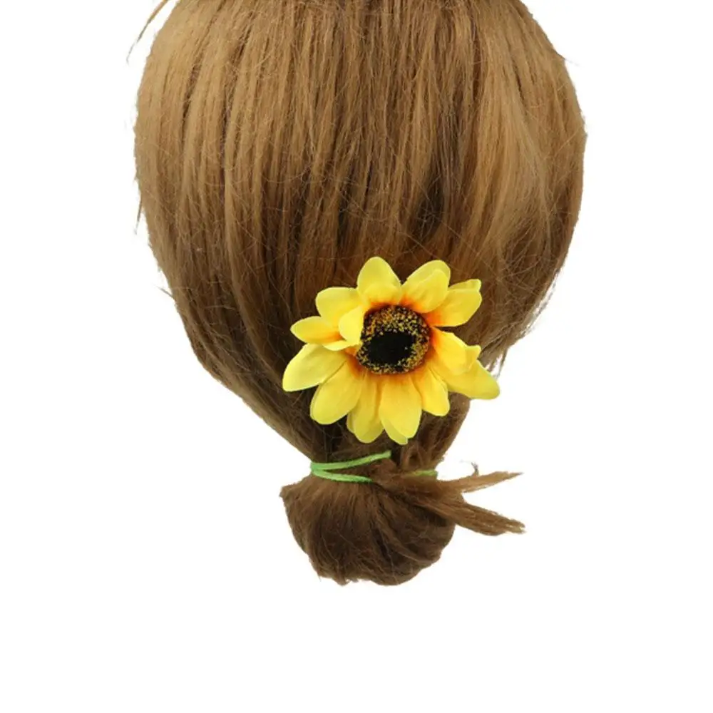 

Cloth Simulation Flower Hair Clip Bohemian Style Seaside Vacation Headwear Sunflower Hairpin Brooch Headdress Girl Hair Clip