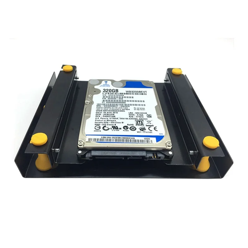 A31R-ميتال أسود مقاوم للصدمات 3.5 بوصة قرص صلب إلى 5.25 بوصة DVD ROM Bay Mounting Adapter