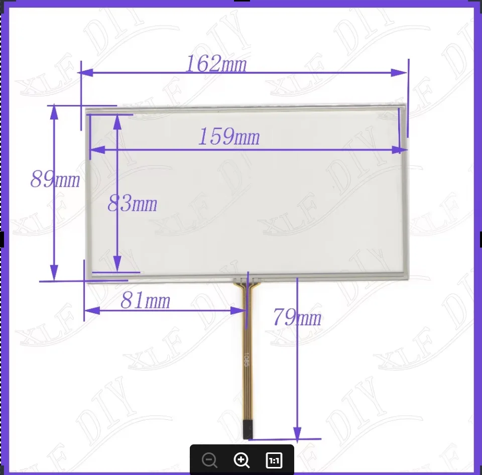 

ZhiYuSun HLDTP3096 7.1inch 4-wire resistive touch panel for Car DVD, this is compatible HLD-TP-3096