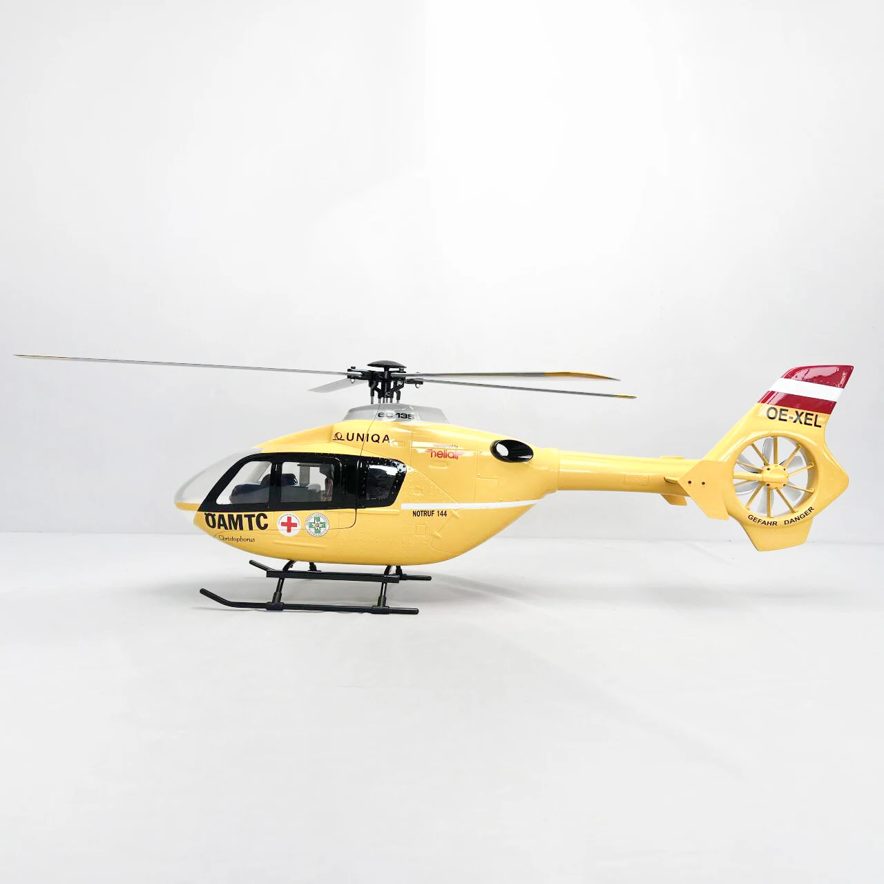 Roban RC Modellhubschrauber RTF EC135 450Größe Gelb Rot/Blau Schwanz RC 4 Flügel X2 Modell