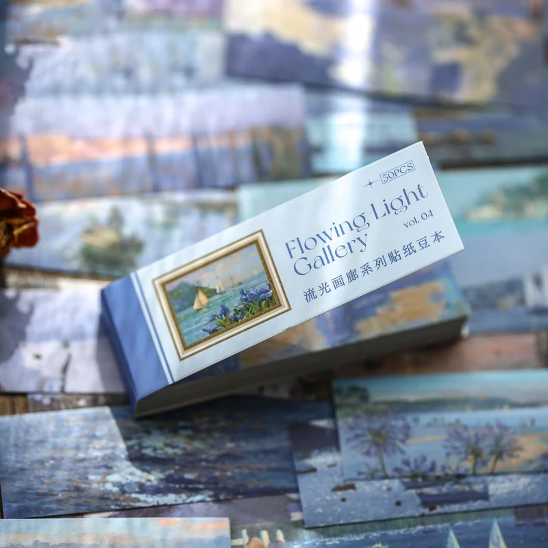 Mr. Paper 4 Styles50Sheets/bag Retro Creative Adzuki Bean Book Beautiful Starry Sky Character Forest Decoration Collage Memo Pad