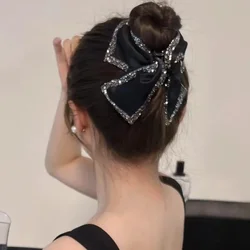 Hepburn Style Hair Claw with Rhinestones, Large Hair Clip for Updo, Headpiece, Hair Accessory for Women