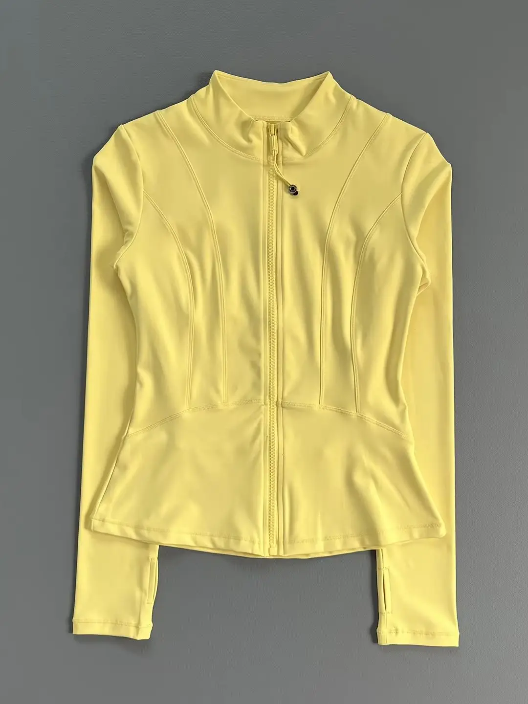 Half Zip Stand Collar Athletic Top Women Slim Long Sleeve Fitness Workout Running Jacket
