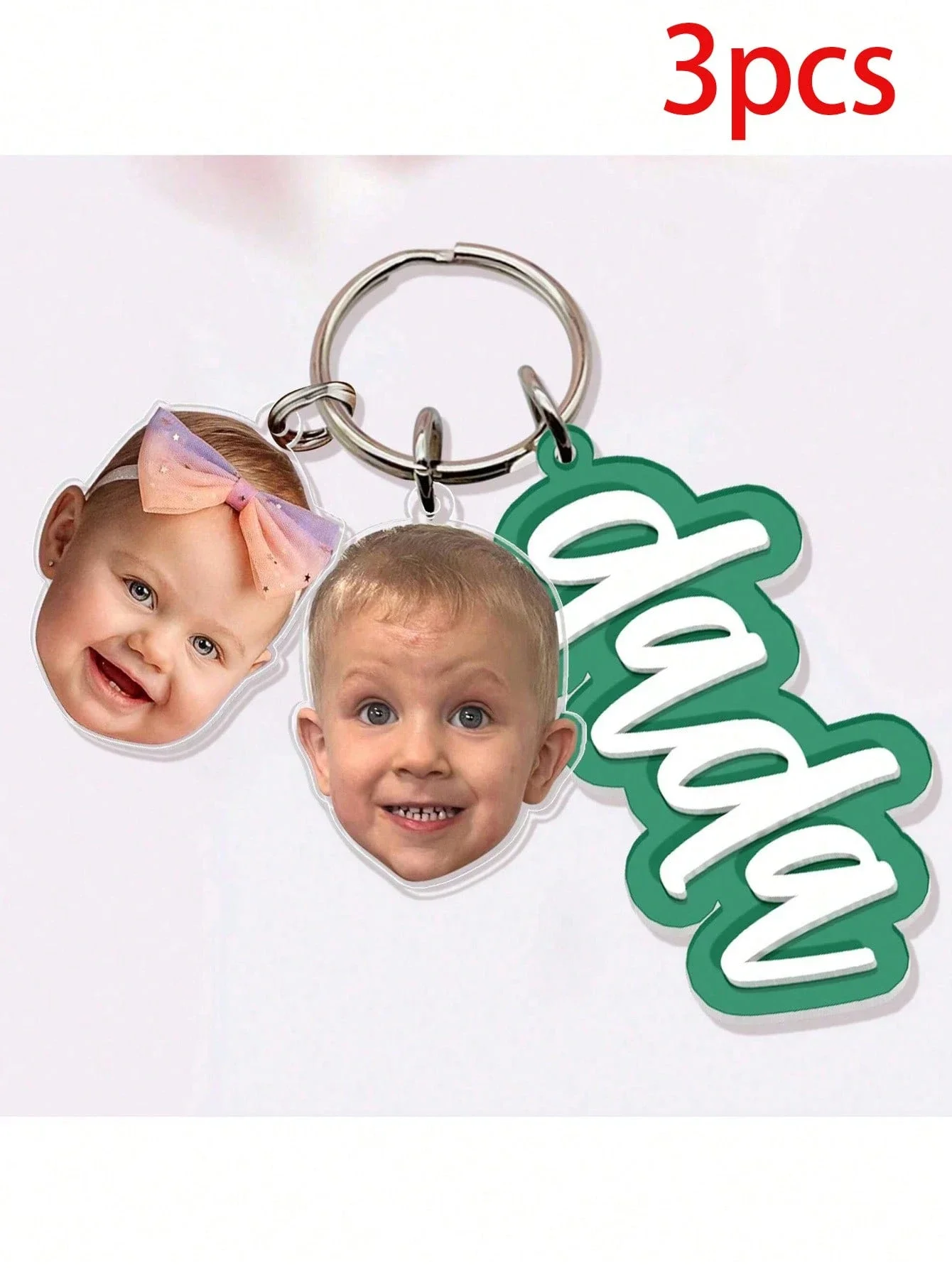 Custom Photo Keychain With Name Charm For Adults Personalized Gift