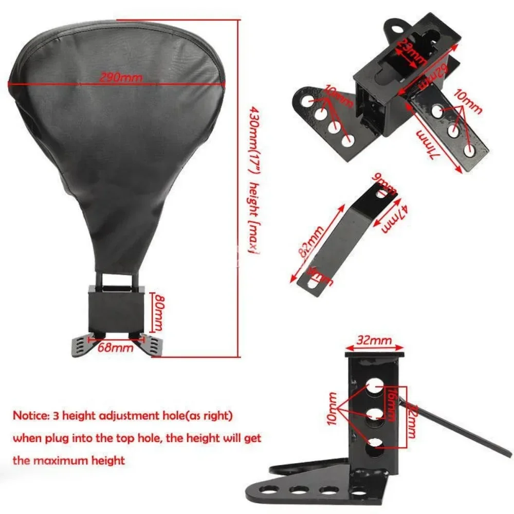 Motorcycle Adjustable Driver Rider Backrest For 1988-2017 Harley Davidson Touring Models