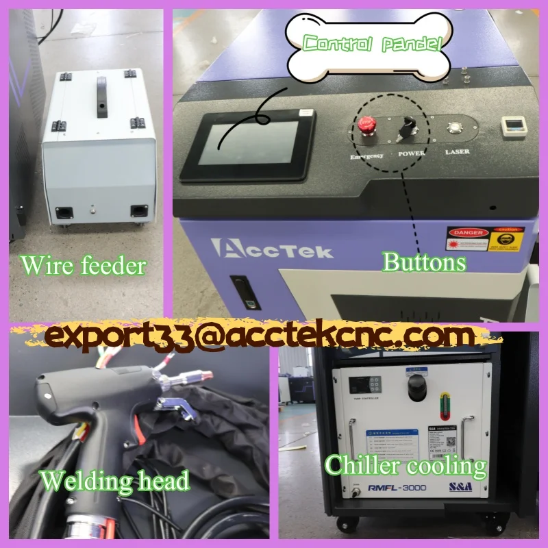 3000W Portable Laser Welding Welder Machine/Lazer 3 IN 1 Raycus 3KW Laser Cleaner 4 IN1 For Metal Tube Welding