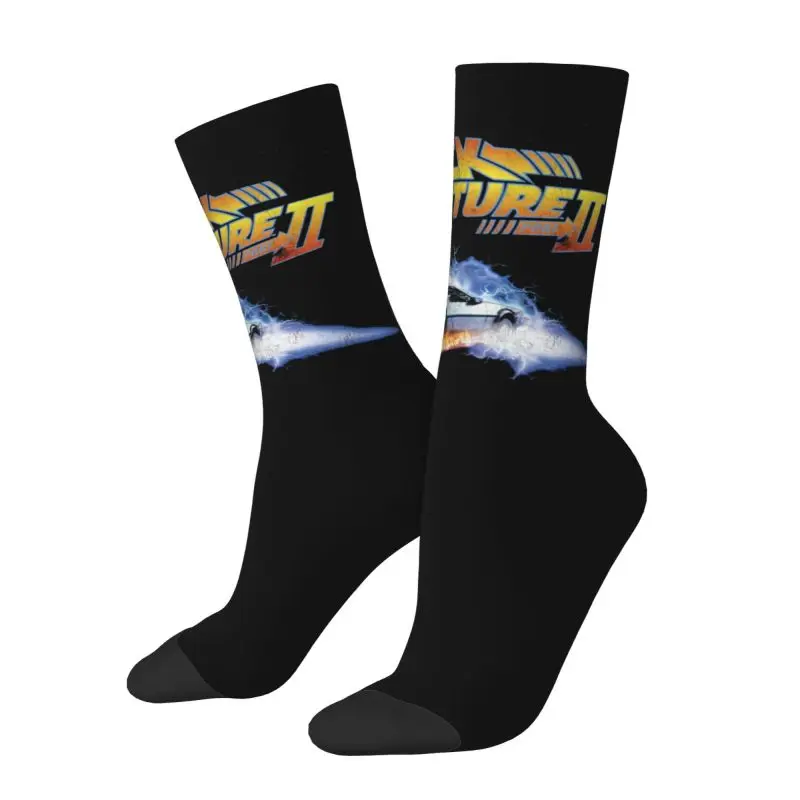 Back To The Future Men's Crew Socks Unisex Funny science fiction film Spring Summer Autumn Winter Dress Socks