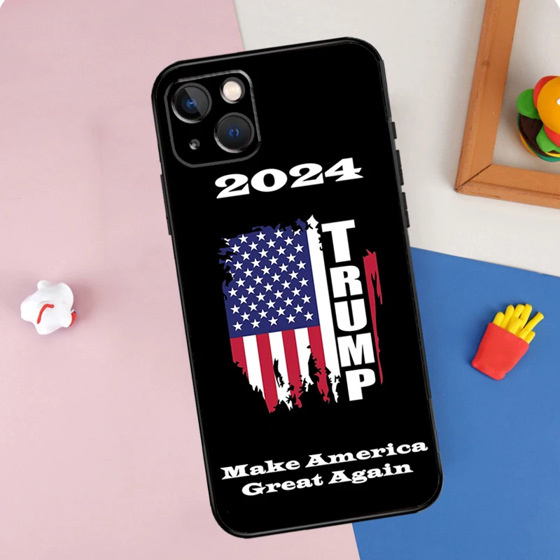 Capa de telefone Trump 2024, capa para iPhone 11, 12, 13, 14, 15 Pro Max, 12, 13 Mini, X, XR, XS, MAX SE, 2020, 7, 8 Plus