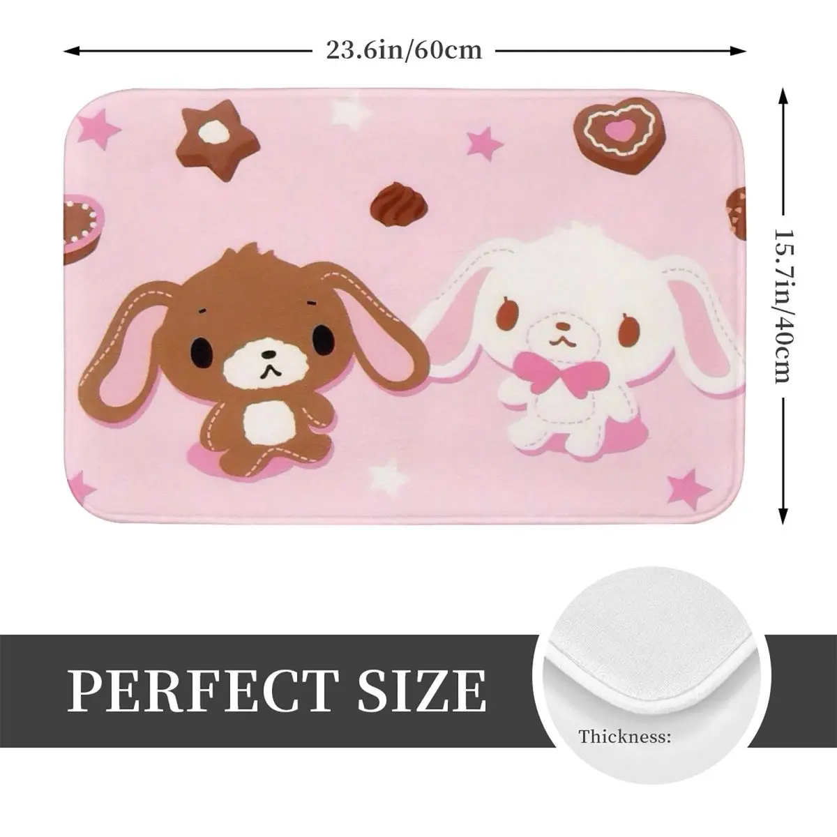 Sugarbunnies Non-slip Doormat Floor Mat Antiwear Carpet Rug for Kitchen Entrance Home Bedroom Footpad Mats