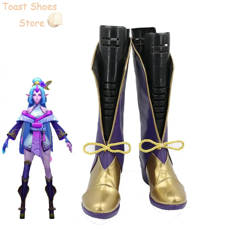

Игра LOL Spirit Blossom Soraka, обувь для косплея, обувь из искусственной кожи, карнавальные ботинки на Хэллоуин, реквизит для косплея, реквизит для костюма