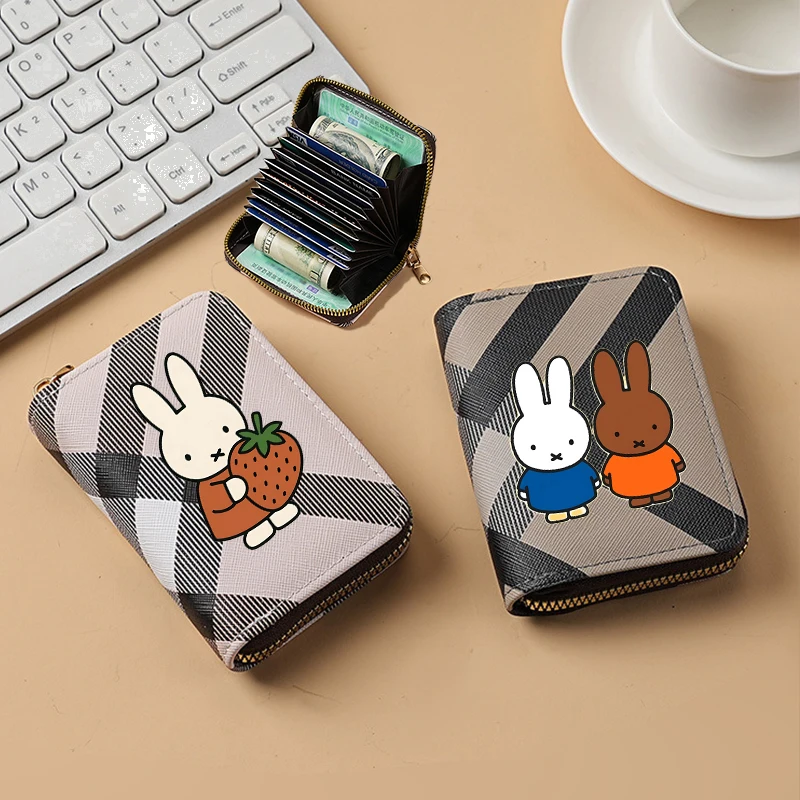 

Miffys Woman Short Wallet Anime Cartoon Zipper Purse Man Fashion Coin Purse Fashion Wallet Card Holder Kawaii Money Bag Gift New