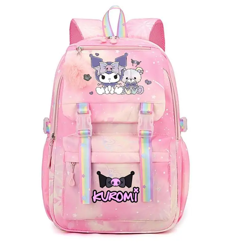 Lovely Kuromi Melody Women\'s Backpack Boys Girls Bookbag Bag Student Teenager Children Knapsack Schoolbag Rucksack Mochila Gift