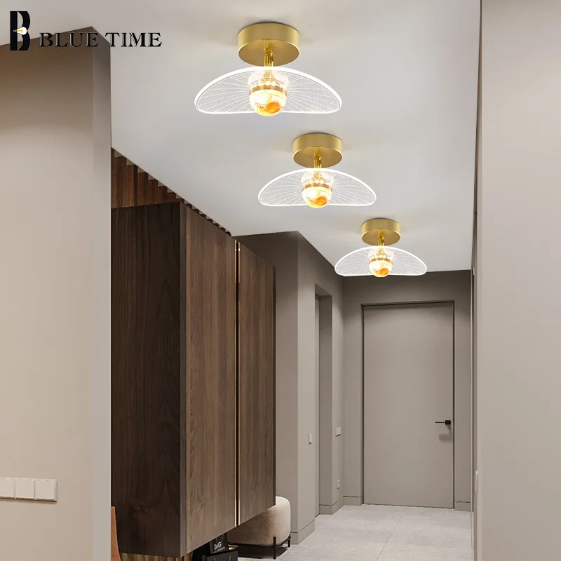 

Modern LED Chandeliers Indoor Gold Chandelier Lamp for Aisle Corridor Living Room Bedroom Light Home Creative Lighting Luminaire