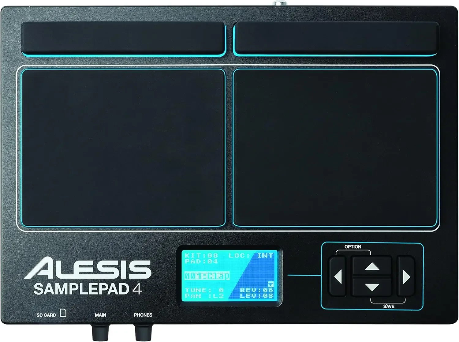 

Sample Pad 4Compact Percussion and Sample Triggering Instrument with 4 Velocity Sensitive Pads, 25 Drum Sounds and SD/SDHC