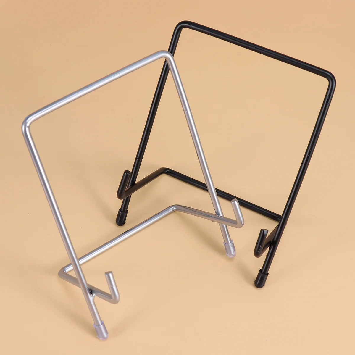 

3PCS Storage Rack Geometric Book Holder Stand Corrosion Resistant Display Shelf Journal Rack Simple Home Office