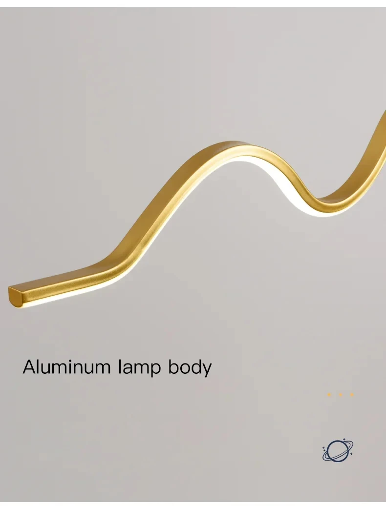 2023 Dining Table Modern Led Pendant Light Lamp For Dining Room Kitchen Bar Designer Line Chandelier Lighting Decor