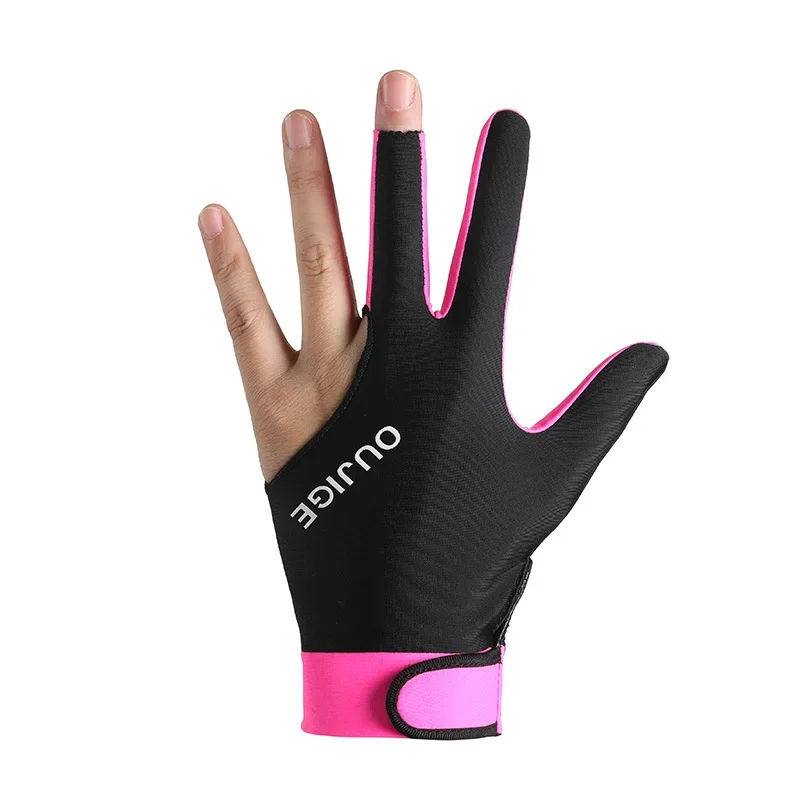 Перчатки для левой руки, бильярдные перчатки с тремя пальцами, противоскользящие наклейки, эластичные тренировочные перчатки для бильярда, аксессуары для занятий снукером