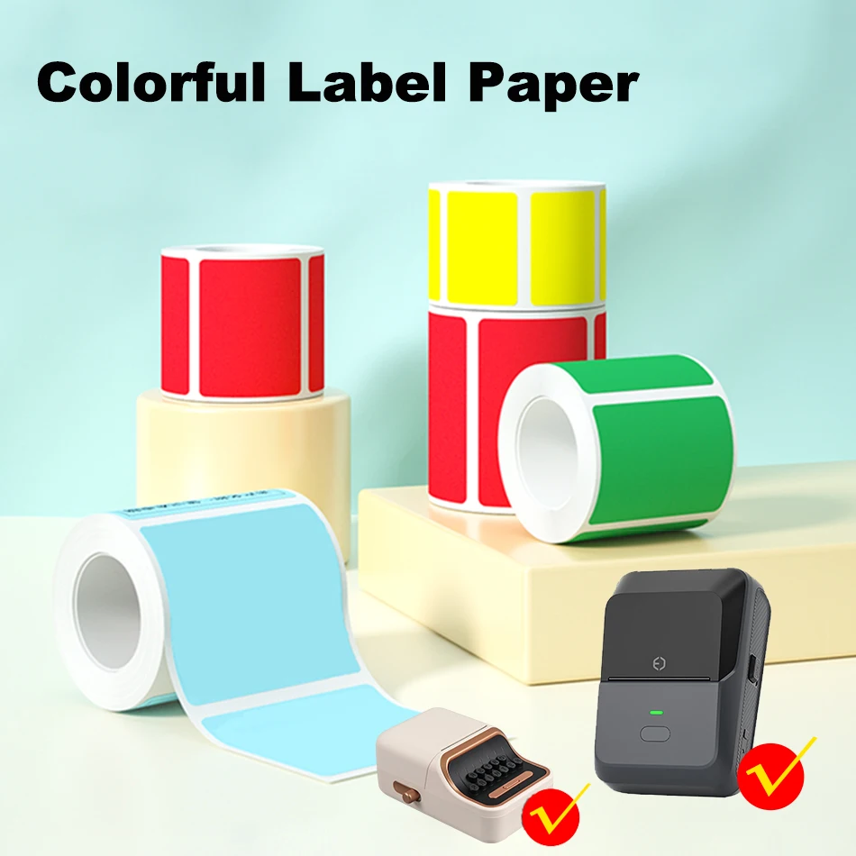 Thermal Label Paper for P2/GZL2006 Printer Clothing Tag Jewelry Price Food Stickers Barcode Adhesive Waterproof Rolls Cable