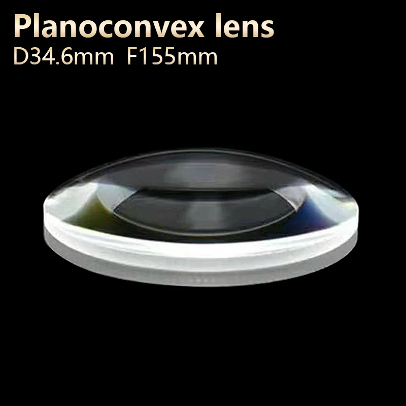 Plano convex lenses galss Optical lens DIY Telescope Microscope eyepiece spotlight D34.6mm F155mm Customizable