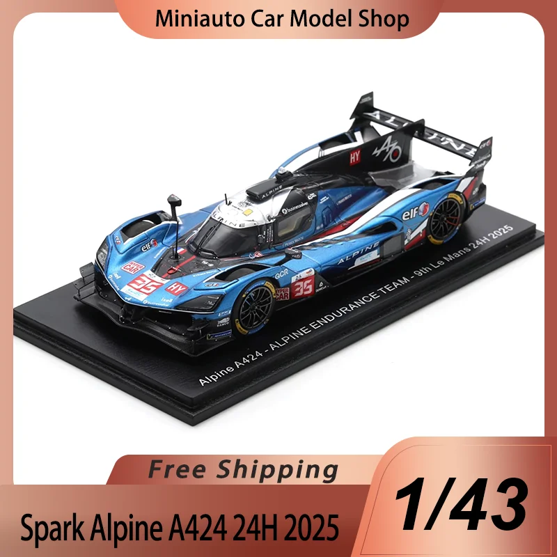 Nuevo en Stock Spark 1:43 Alpine A424 24h Lemans Racing 2025 # Modelo de Auto Deportivo en Miniatura de Aleación 36, Juguete para Niños, Regalo