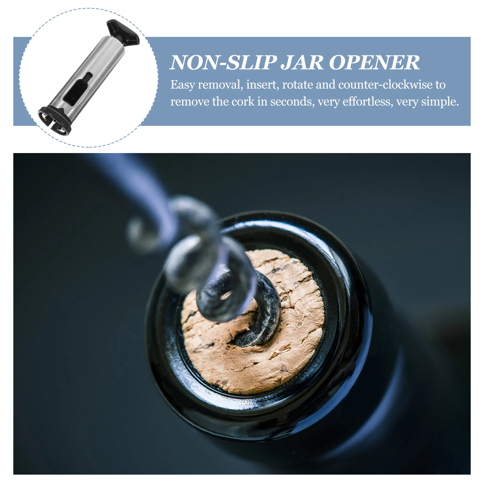 

1 Set Wear-Resistant Multifunctional Jar Opener Set Non-Slip Portable Bottle Opener For Home Beer Wine Can Outdoor Use Metal Lid