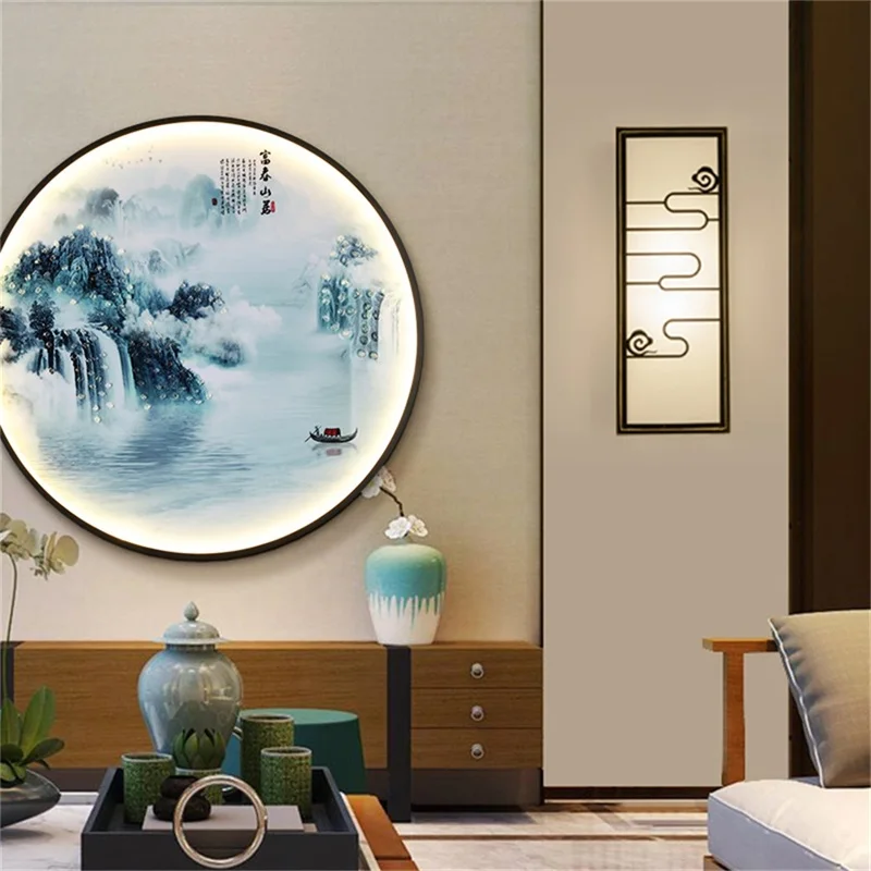 SOFITY Indoor Wall Lamps Fixtures LED Chinese Style Mural Creative Light Sconces for Home Study Bedroom