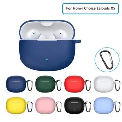 Soft Silicone Cover For Honor Choice Earbuds X5 Case With Hook Antifall Protective Sleeve Accessories