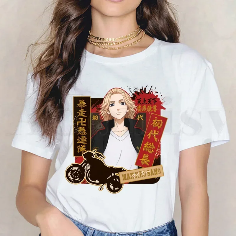 Tokyo Revengers Harajuku Manjiro San Anime Short Sleeve Female Tops Tees Harajuku  VintageT Shirts Women's T-shirt