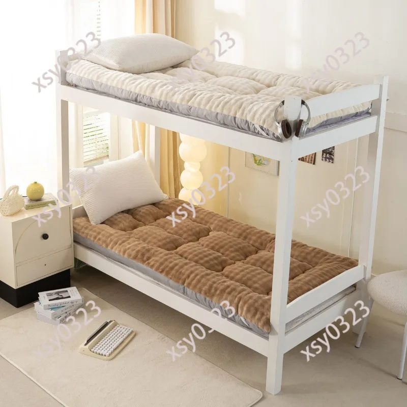 Rabbit Fur Sponge Mattress Pad Soft Tatami Bed Topper For Beauty Salon Rental House Sleeping Protection Mat