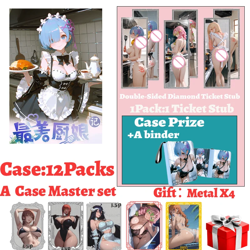 

Latest The Most Beautiful Chef Double-Sided Diamond Ticket Stub Hobby Spicy Waifu Board Doujin Booster Rem Boa Nami Toy Gift