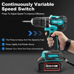 Cordless drill 21v 10mm brushless motor 120N/M FH487 Screwdriver high torque Makita lithium battery electric tool  drilling