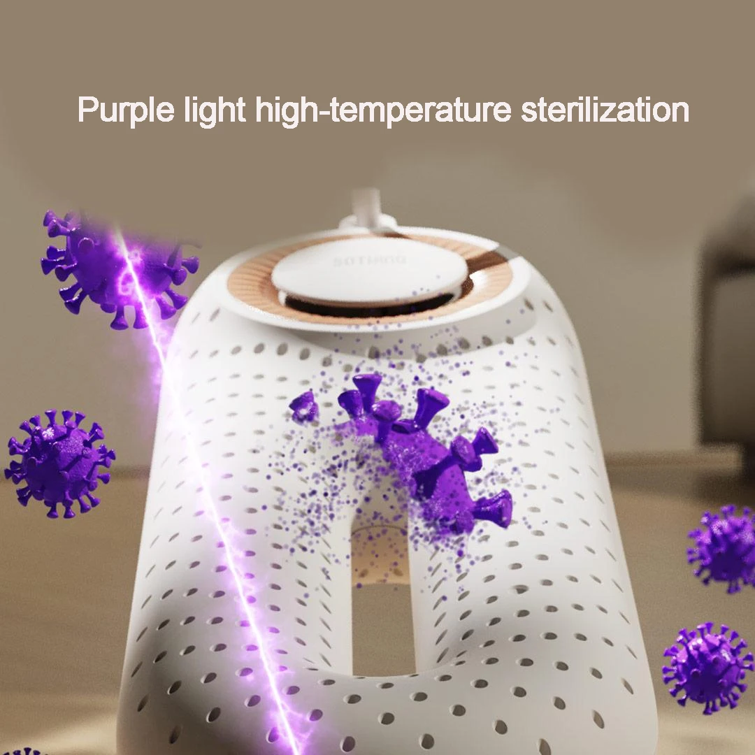 Sothing ZERO Scarpe Asciugatrice Pro 220V Portatile 3 Marce Temporizzazione Luce Viola Antibatterica Turbina Riscaldatore PTC 55 °   Tmperatura costante