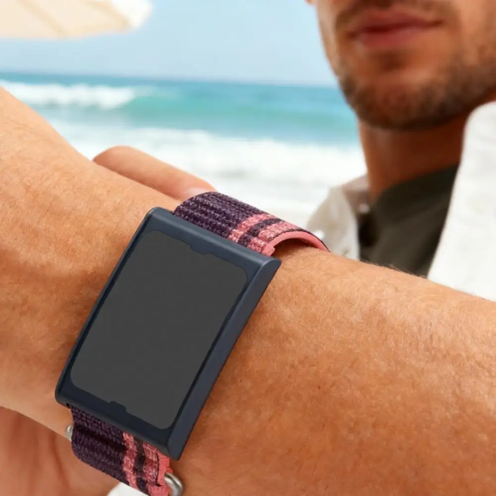 ل Huami هيليو سوار حزام قسمين البرية النايلون حلقة ل Amazfit ساعة ذكية حزام 22 مللي متر عرض قابل للتعديل الفرقة U2V6