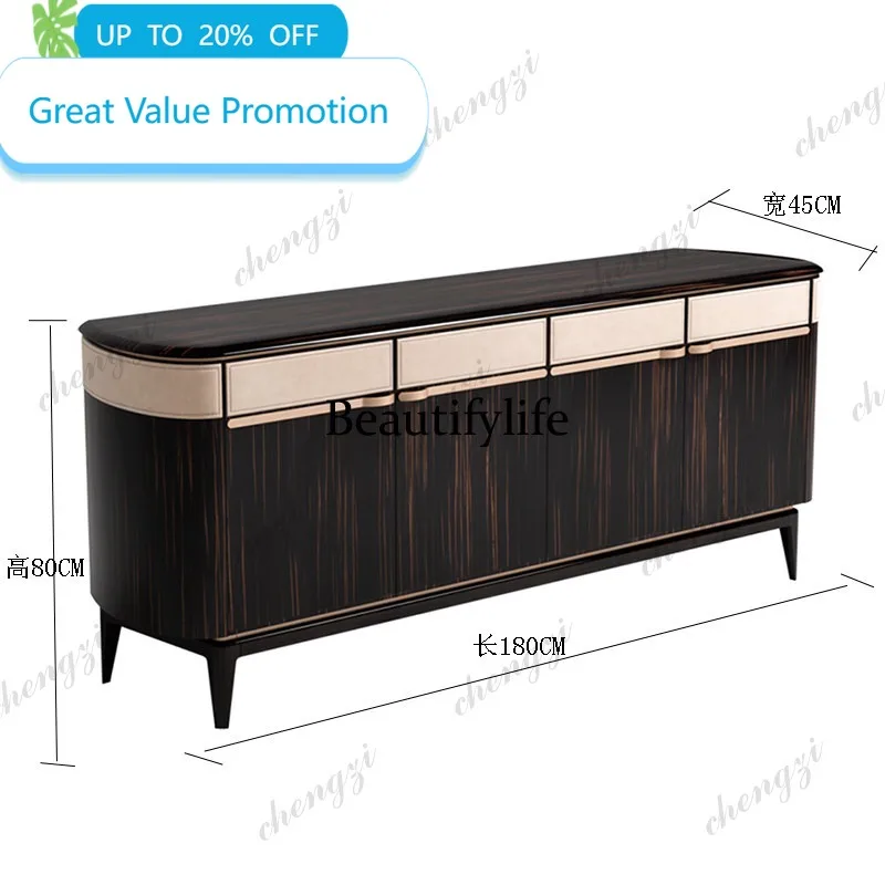 CC178 Italian light luxury door cabinet facing the door shoe cabinet simple solid wood dining side cabinet high sense