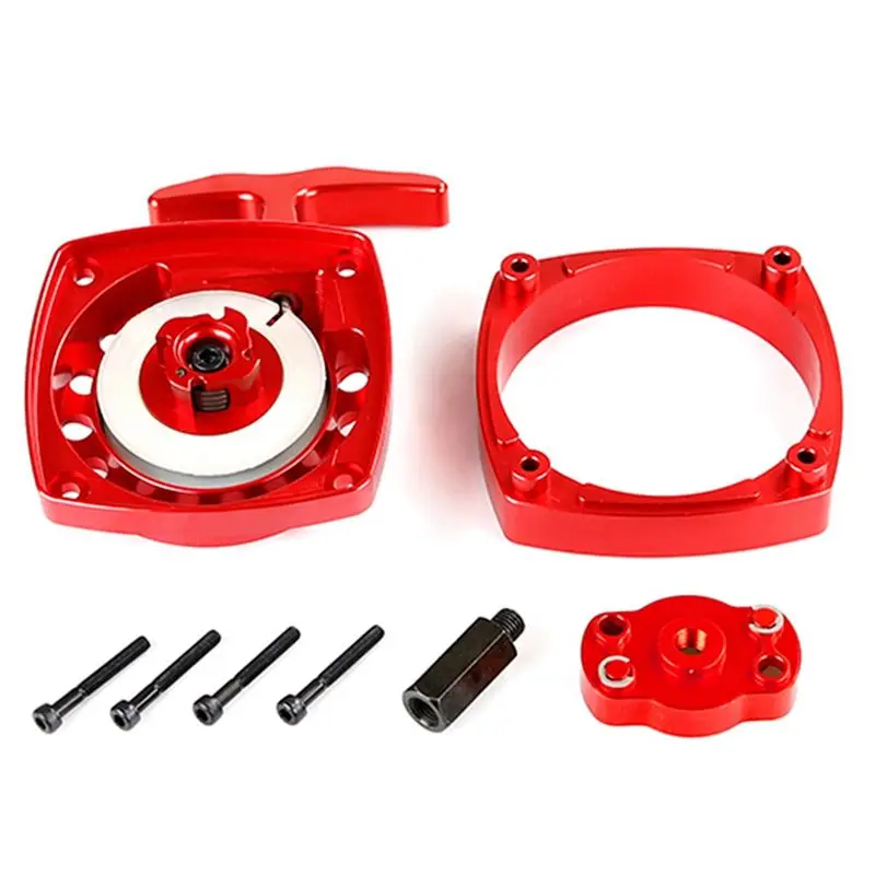 FBIL-For 1/5 HPI ROVAN KM BAJA LOSI 5IVE T,Easy Pull Starter Flywheel Machining-Free Turbine,Red