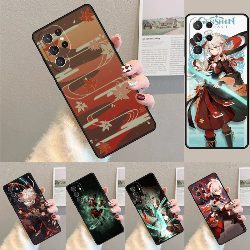 Cover For Samsung Galaxy S24 Ultra S21 S22 S8 S9 S10E Note 10 20 Plus FE S23 Genshin Impact Kaedehara Kazuha Phone case Coque