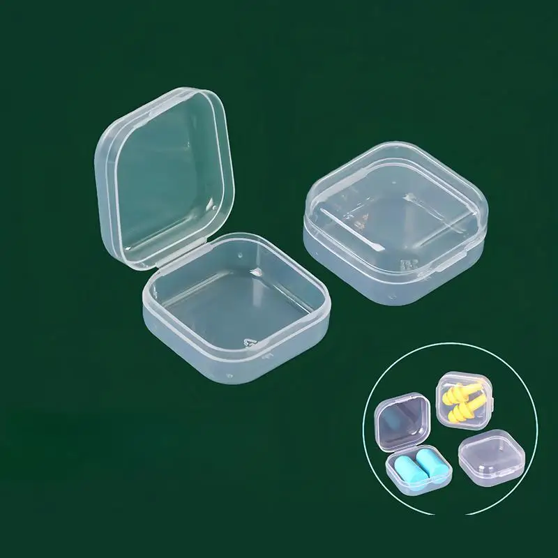 Mini Plastic Box Rectangular Translucent Packing Box Dustproof Durable Strong Jewelry Button Sundries Storage Case Container