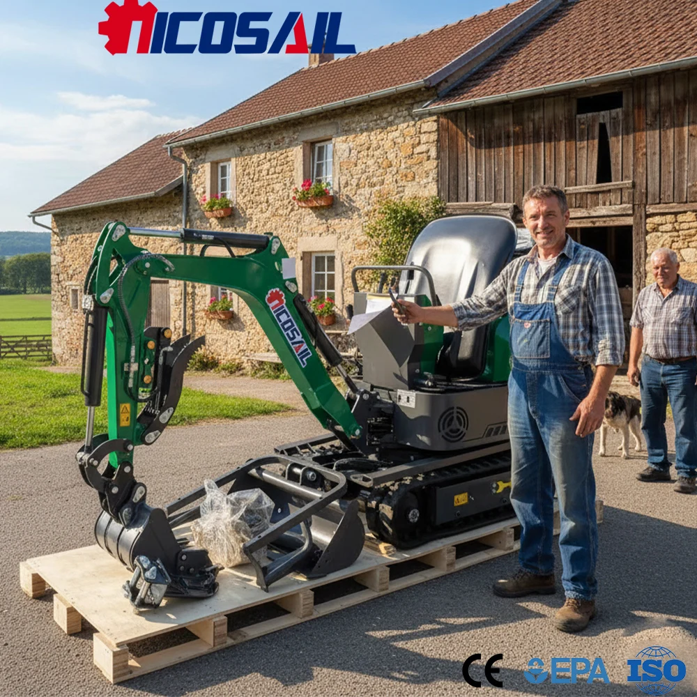 

Custom Mini 1.2 Ton Excavator Euro 5 CE Compact Hydraulic Digger for Construction, Farm and Garden Use