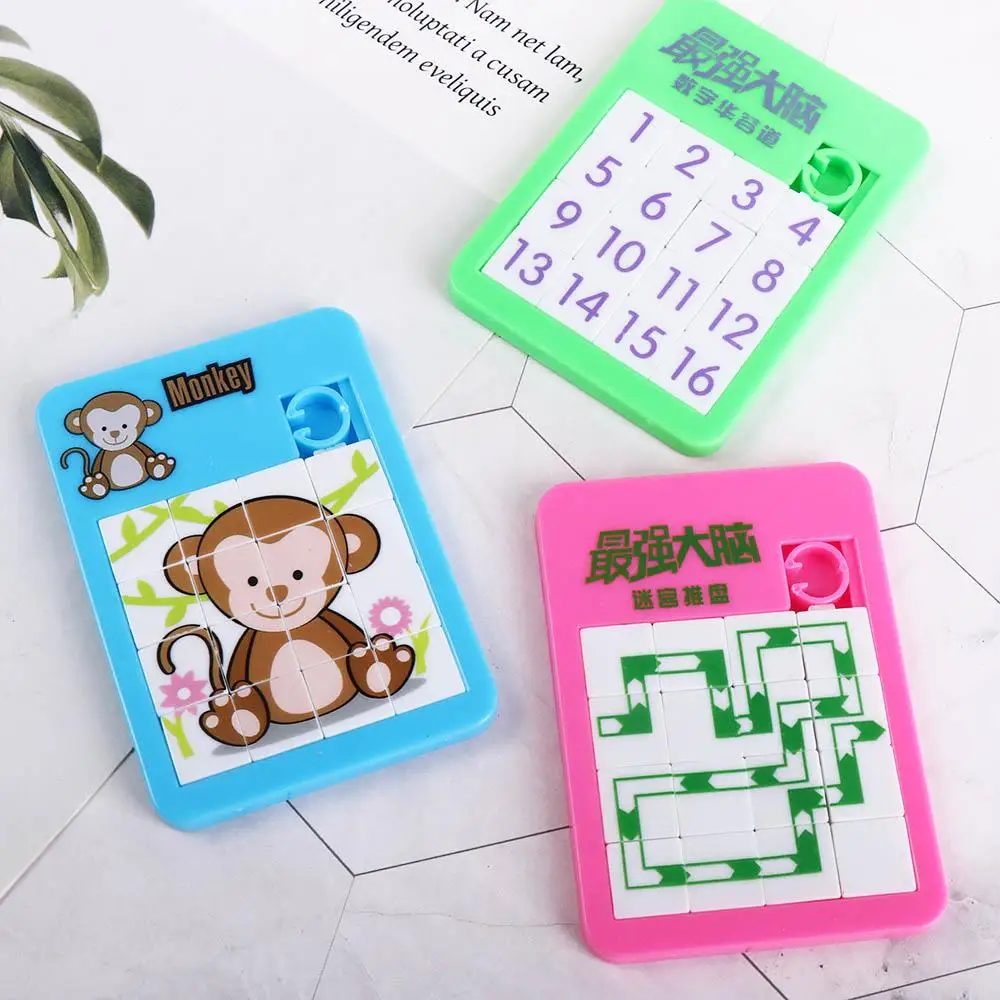 Toy Children's Gift Puzzle Game Intelligence Puzzle Moving Sliding Toy Number Puzzle Toy Early Education Jigsaw Puzzle