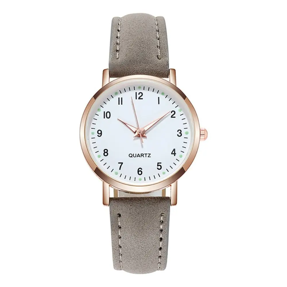 Gift Glass Quartz Wristwatches Alloy Luminous Luminous Watch Leather Watch Band Wrist Watches Women